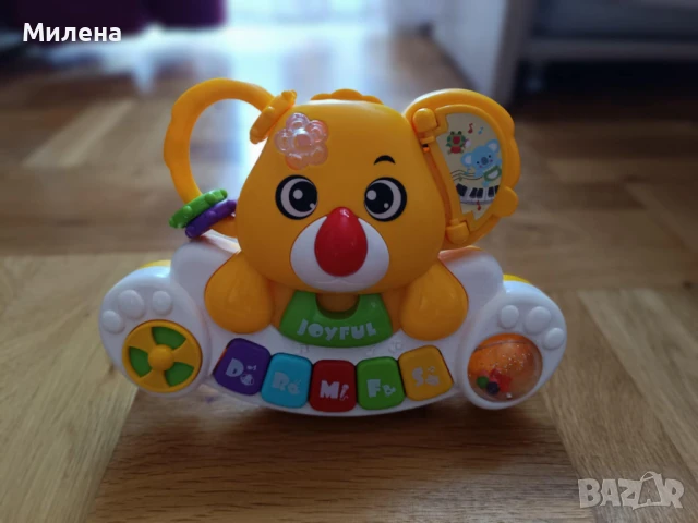 Жълто пиано със звуци и светлини 4 в 1 - Коала, снимка 2 - Музикални играчки - 51300288