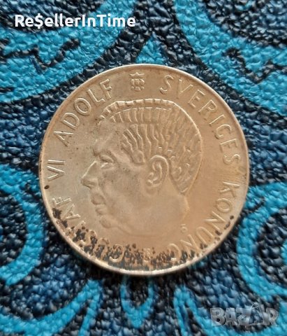 Възпоменателна монета 5 Kronor - Gustaf VI Adolf, снимка 2 - Нумизматика и бонистика - 42178972