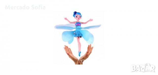 Летяща синя фея – кукла, снимка 2 - Кукли - 30997205
