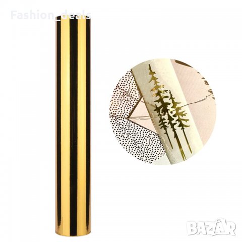 Холографски златен перманентен стикер винилова ролка за декорация 3м