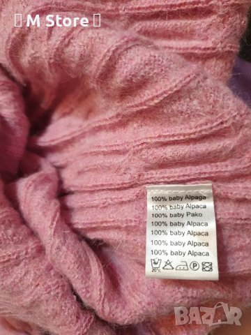 Lacoste 100% Baby Alpaca дамски пуловер в розово М размер, снимка 5 - Блузи с дълъг ръкав и пуловери - 47814945