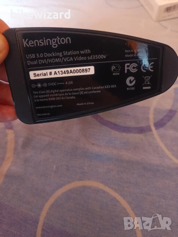 Докинг станция KENSINGTON USB 3.0 Модел M01167 с двоен DVI/HDMI/VGA видео sd3500v K33972, снимка 9 - Друга електроника - 54012962