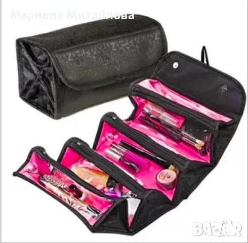 Козметична чанта с 4 отделения сгъваем органайзер за съхранение., снимка 1
