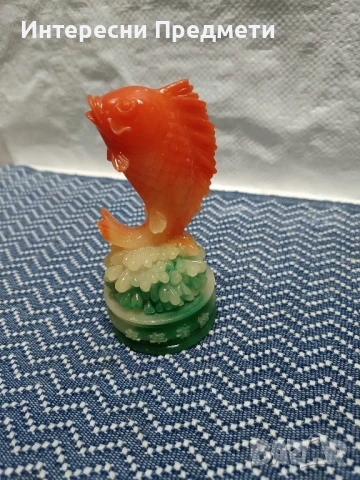 Винтидж фигура риба Кой, снимка 3 - Статуетки - 50462567