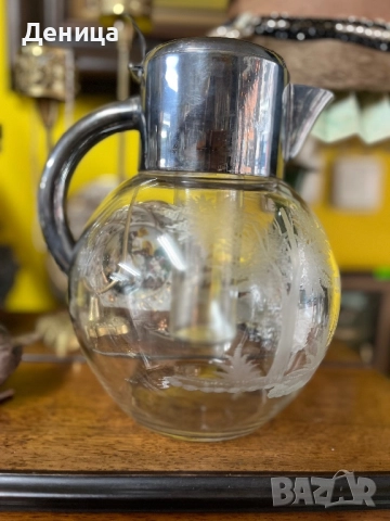 Най-красивата кана за лимонада, която съм имала късмет да намеря.♥️ Посребрен капак и вътрешна съд , снимка 7 - Други - 52854400