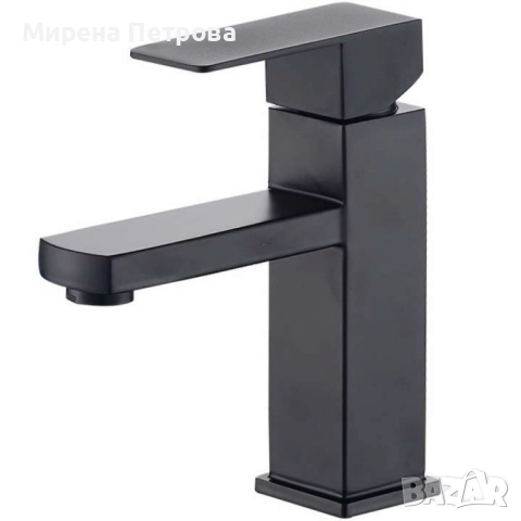 Смесител за мивка неръждаема стомана, керамичен патрон, едноръкохватков,  черен, снимка 5 - Други стоки за дома - 52918071