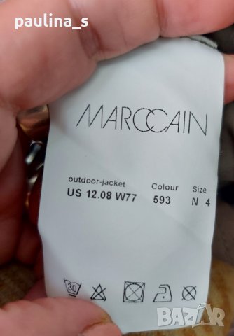 Дизайнерски тренч с кожен ефект "Marc Cain" sports / унисайз , снимка 15 - Палта, манта - 36840255