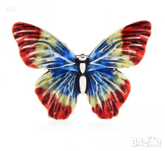 Брошки пеперуди емайл 5 модела, снимка 6 - Други - 35109618