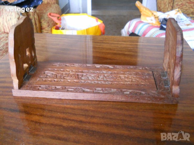 старинна дървена полица - дърворезба - Индия, снимка 1