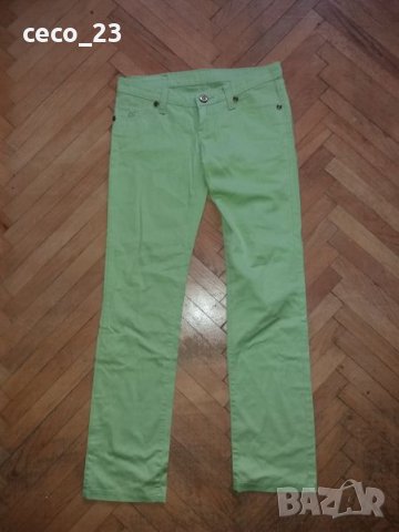 Зелен панталон тип дънки