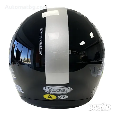 Каска Automat, За мотор, скутер и др, Черен гланц, снимка 3 - Аксесоари за кухня - 48988873