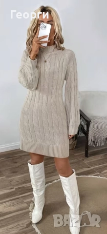 Плетена зимна рокля, р-р L+