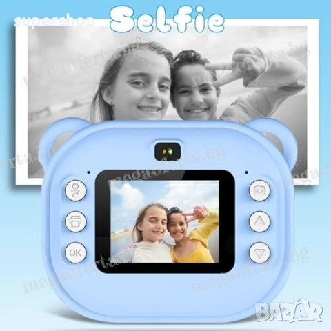 Детски Фотоапарат камера с незабавен печат и функции „Направи си сам“, снимка 4 - Други - 52566289