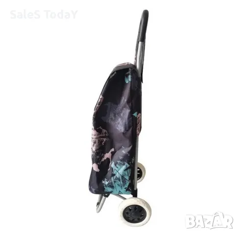 Пазарска количка, цветя, сгъваема, 34x28x96cm, снимка 5 - Сакове - 39360194