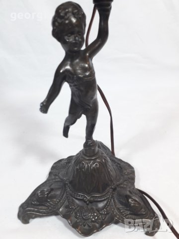 Ретро настолна месингова лампа   4/6, снимка 2 - Настолни лампи - 34511429