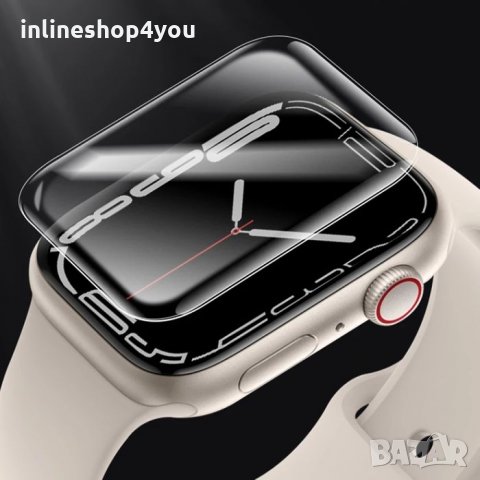 2бр 5D Hydrogel Протектор за Apple Watch 7 45мм 41мм / Хидрогел, снимка 1