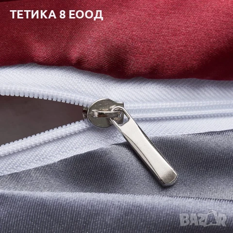 Спален комплект сатен, различни размери, синьо-сив, 2 калъфки за 65х65, снимка 7 - Спално бельо - 51169145