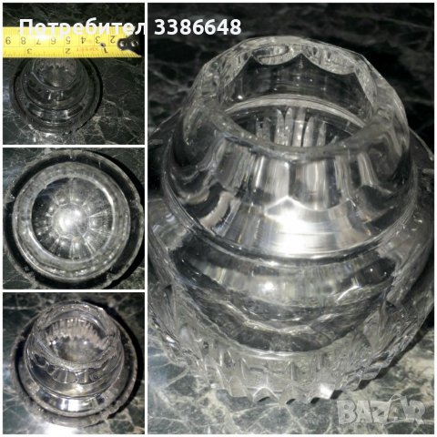 Лот  от  соца  2 кристални  фруктиери  и  2бр  кристални вази. , снимка 6 - Декорация за дома - 38398098