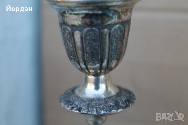 Руски сребърни свещници, снимка 3 - Антикварни и старинни предмети - 51408072