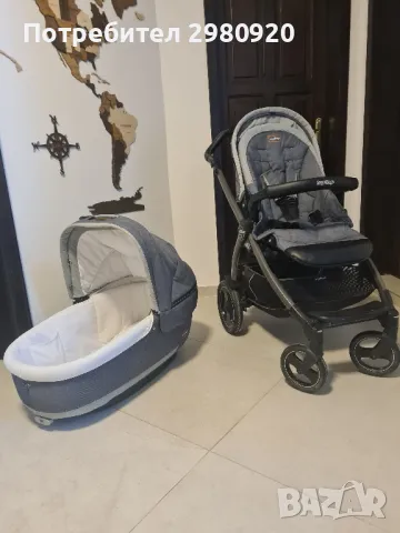 Детска количка 3в1 (вкл. изофикс база) Peg Perego Book 51S, Blue Denim