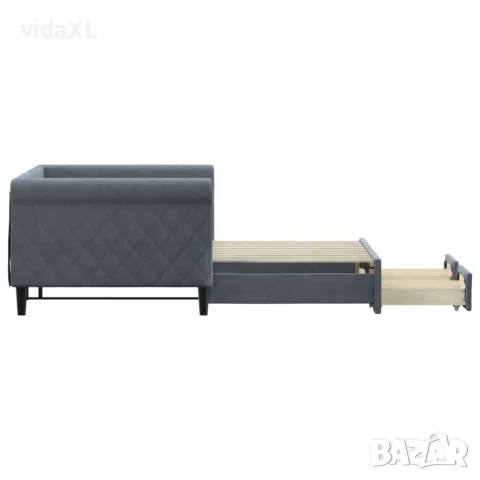 vidaXL Дневно легло с уширение и чекмеджета, без матрак, 90x200 см, снимка 4 - Спални и легла - 56146778