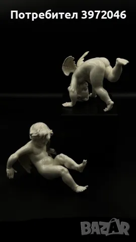  CAPODIMONTE / чифт антикварни ангелчета / , снимка 10 - Антикварни и старинни предмети - 49465298