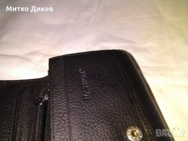 Портмоне кожено Хейшън черно мат 155х95мм, снимка 6 - Портфейли, портмонета - 34302565