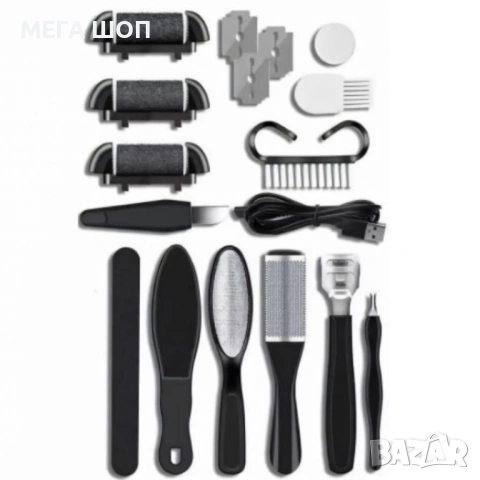 Електричска пила за крака - пълен комплект за базов педикюр, снимка 5 - Електрически пили за пети - 53875929