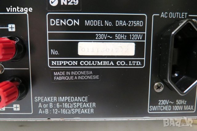 Denon DRA-275RD_IND, снимка 8 - Ресийвъри, усилватели, смесителни пултове - 40819563