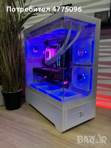 Бял геймърски компютър Ryzen 5800X/RTX3070/Aio/16 Ram/512 ssd/1000W