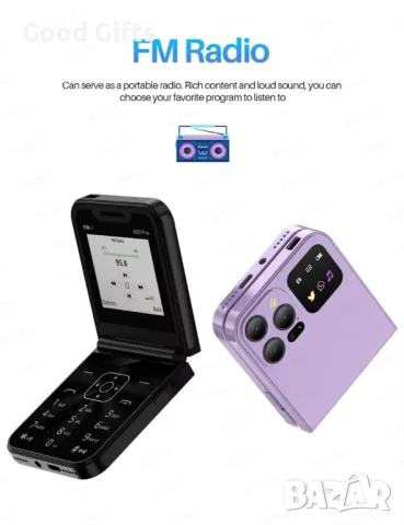 Сгъваем Телефон Mini Flip A50 Smart Phone с 2 SIM карти Мини Телефон GSM, снимка 4 - Други - 48075278