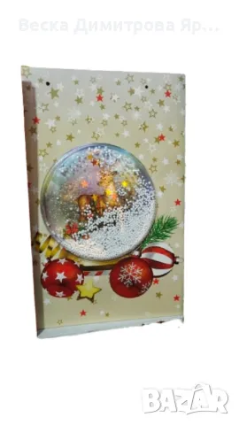 Коледна подаръчна чанта със снежна топка, снимка 2 - Други - 47706227