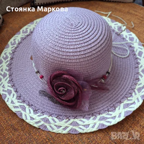 Красиви летни капели с цветя, снимка 9 - Шапки - 48973473