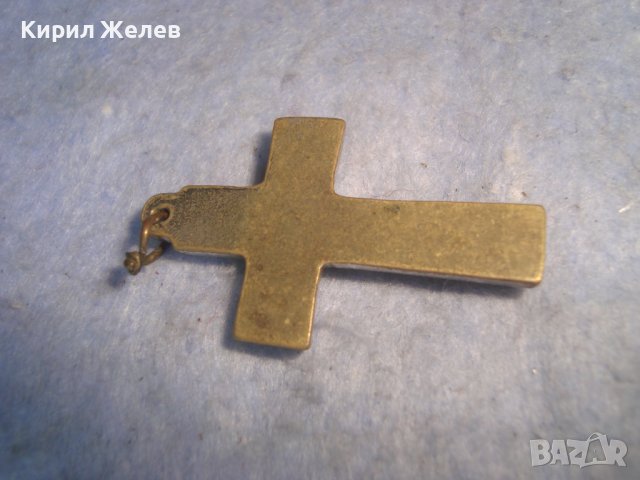 СТАРО БРОНЗОВО ПОСРЕБРЕНО РАЗПЯТИЕ КРЪСТЧЕ с ЕМАЙЛ-ЛАК 21238, снимка 6 - Антикварни и старинни предмети - 36903631