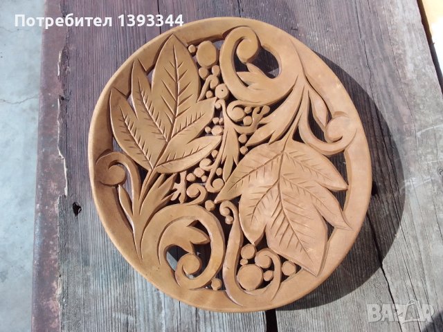 Дървена чиния, снимка 2 - Декорация за дома - 44398398