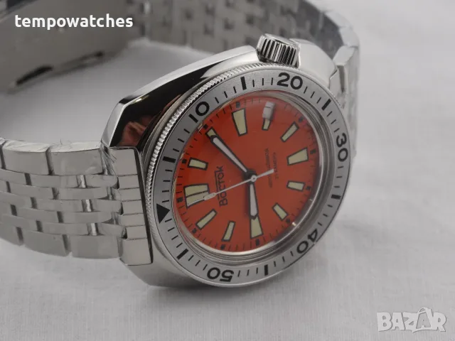 ВОСТОК АМФИБИЯ АВТОМАТИЧЕН-"ЧЕРЕПАХА"-"ORANGE" ref: 70085В, снимка 15 - Мъжки - 48082148