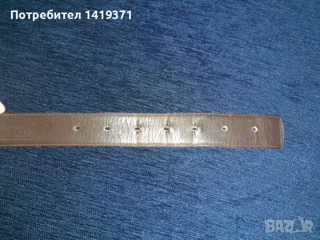 Красив кафяв кожен дамски колан с дължина 106.5 см, снимка 3 - Колани - 48108830