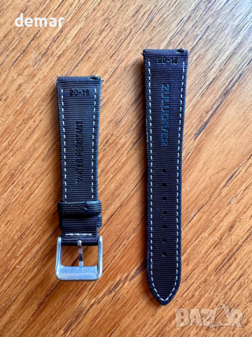 Черна гумена каишка за часовник ZULUDIVER Mayday Sailcloth, 20 мм, снимка 7 - Водни спортове - 44511315