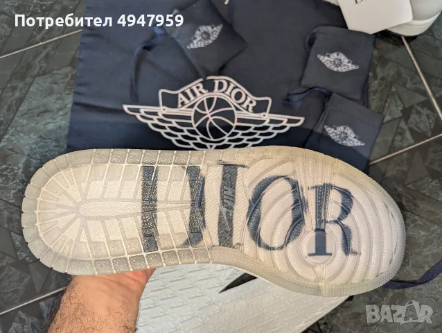 Dior x Air Jordan 1 High OG ( „Air Dior“ )No 44 !! OP 1900€, снимка 5 - Кецове - 56057422