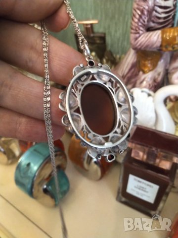 Авторски ретро сребърен лот с естествен карнеол., снимка 11 - Бижутерийни комплекти - 42340957