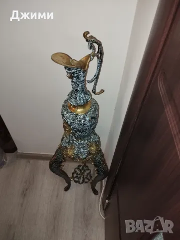 антична анфура кана със стойка, снимка 6 - Антикварни и старинни предмети - 47844088