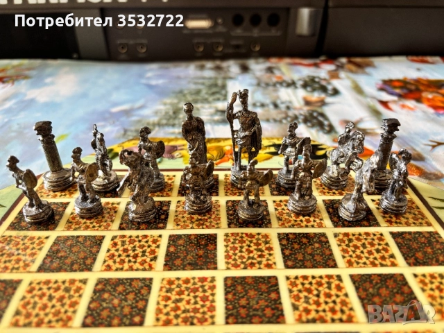 Ретро шах с метални фигури , снимка 8 - Антикварни и старинни предмети - 51626880