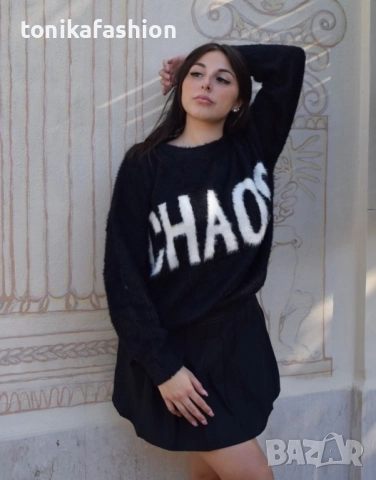 Пухкав дамски пуловер , снимка 2 - Блузи с дълъг ръкав и пуловери - 48615478