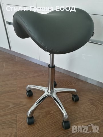 *Козметичен/фризьорски стол - табуретка Organic 59/78 см - бяла-черна - сива, снимка 8 - Друго оборудване - 28061653