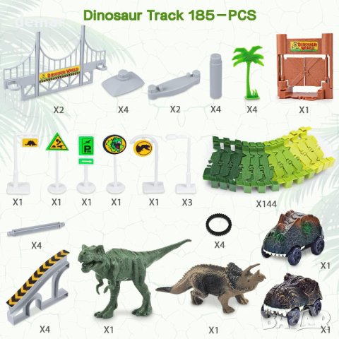 Играчка строител за състезателна писта с динозаври, снимка 2 - Образователни игри - 42814629