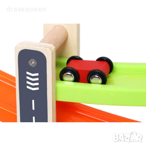 3972  Детска дървена писта с колички на 4 нива за момчета над 3 годишна възраст, снимка 6 - Коли, камиони, мотори, писти - 44597417