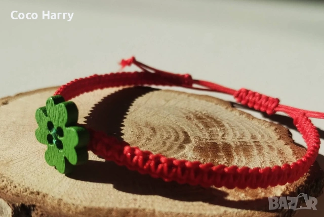 Комплект гривни,Копче за късмет, снимка 2 - Шноли, диадеми, ленти - 53122408