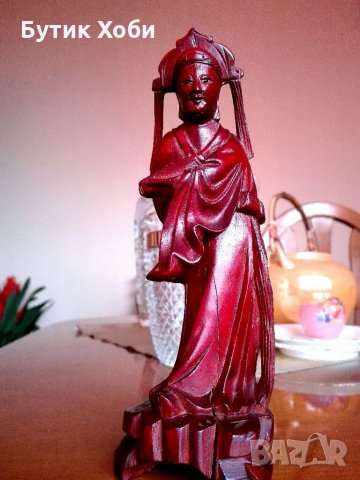 Дървена ръчно резбована фигура, снимка 2 - Антикварни и старинни предмети - 34086036