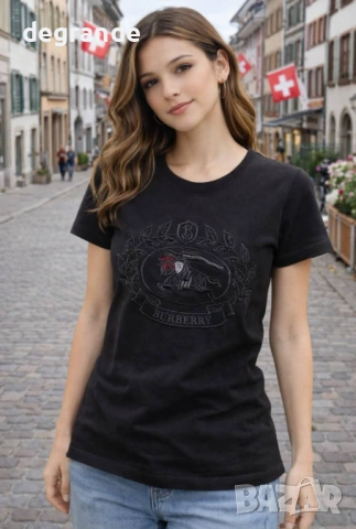  🍬🍬🍬#ДамскаТениска #Burberry Лого Бродерия