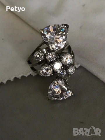 Дамски сребърен пръстен, снимка 4 - Пръстени - 54015515